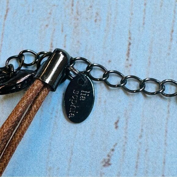 Lia Sophia Brown Shell And Brown Beaded Necklaces Set of 2 - Picture 4 of 4